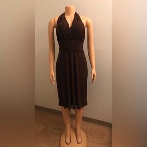 NWOT EVAN PICONE SOFT STRETCH COCOA BROWN JERSEY DRESS SIZE 8